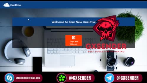 Onedrive Pop-up Login Scam page